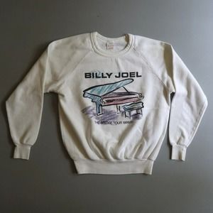 Billy Joel The Bridge Tour Graphics Retro Sweatshirt